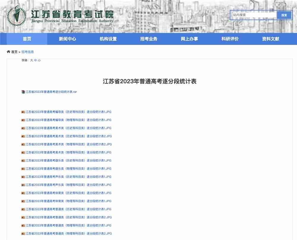 2023江苏高考一分一段表,江苏高考一分一段